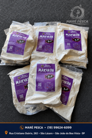 Massa Marvada branca turbinada para pesca Massa Japonesa 400g