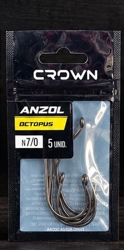 ANZOL OCTOPUS BLACK N 7/0 CROWN